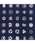 Blossom Quilt Japan - 5001-BL - Takumi Round motifs on Indigo