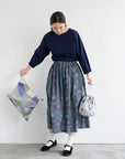 Kokka x bookhou - Pathway Scallops 1440-3B Navy