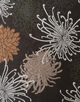 Blossom Quilt Japan - 7008-BR - Kobayashi Chrysanthemums on Brown