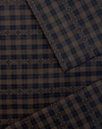 Blossom Quilt Japan - 7033-BR - Sakizome Checks Brown Blue