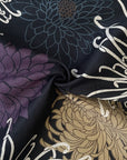 Blossom Quilt Japan - 8011-BLK - Kobayashi Chrysanthemums on Black