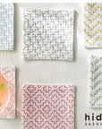 Stof til sashiko coasters (4 stk.) - fv 904 grå hitomezashi (one-stitch)