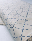 Sashiko - stof - blomst - ecru