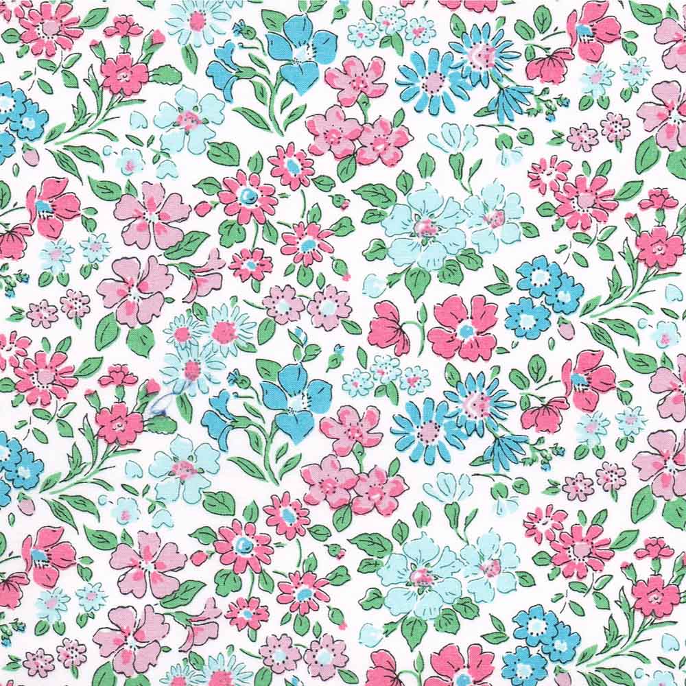 Tana Lawn - Annabella - blå/pink 0126 B