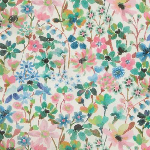 Tana Lawn - Dreams of Summer - grøn/pink 2012C