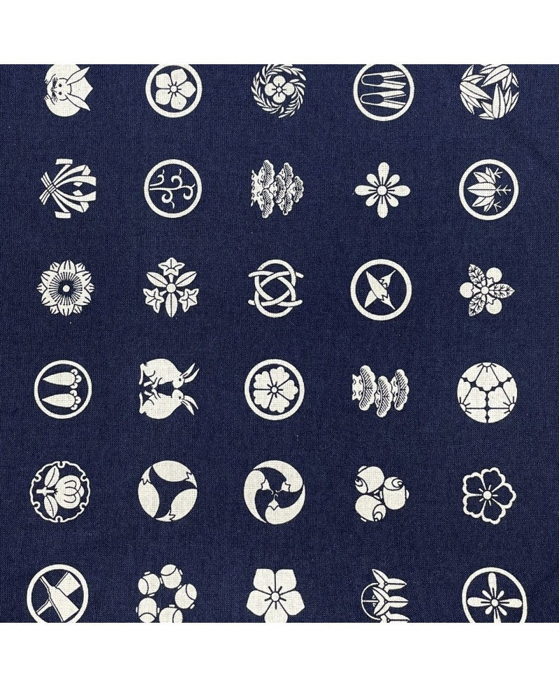 Blossom Quilt Japan - 5001-BL - Takumi Round motifs on Indigo