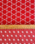 Blossom Quilt Japan - 3014-R - Takumi Asanoha & Seigaiha - red