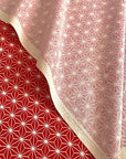 Blossom Quilt Japan - 3014-R - Takumi Asanoha & Seigaiha - red