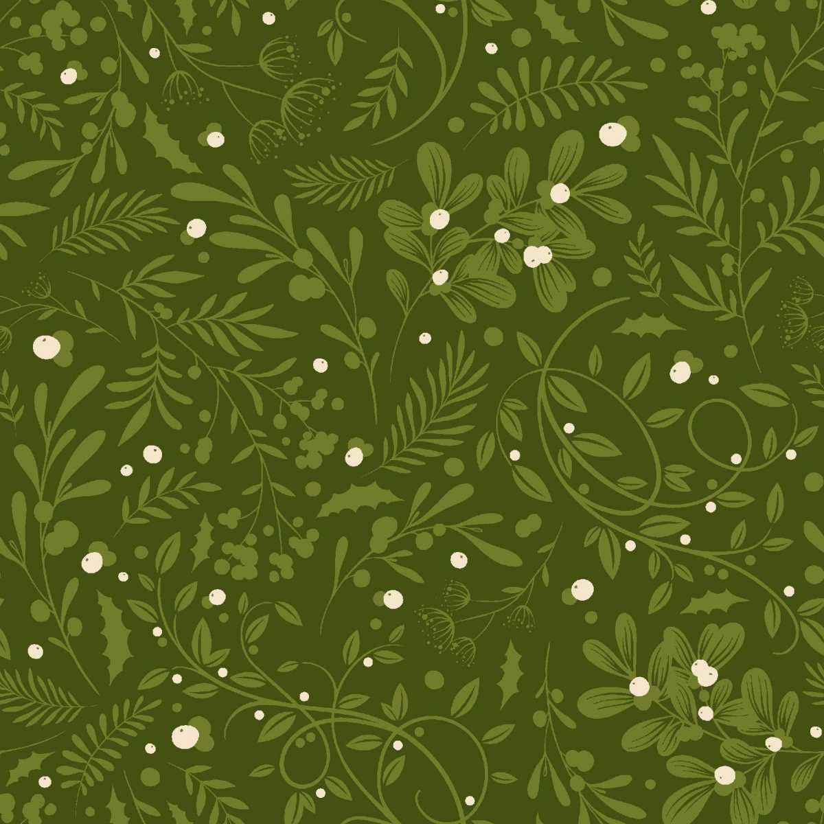 Holly Jolly Calico - 4675-66 Evergreen