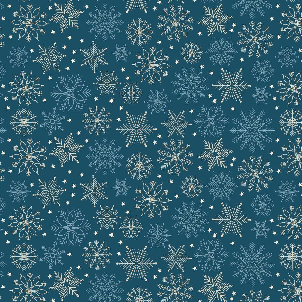 Holly Jolly Calico - 4676-77 Navy