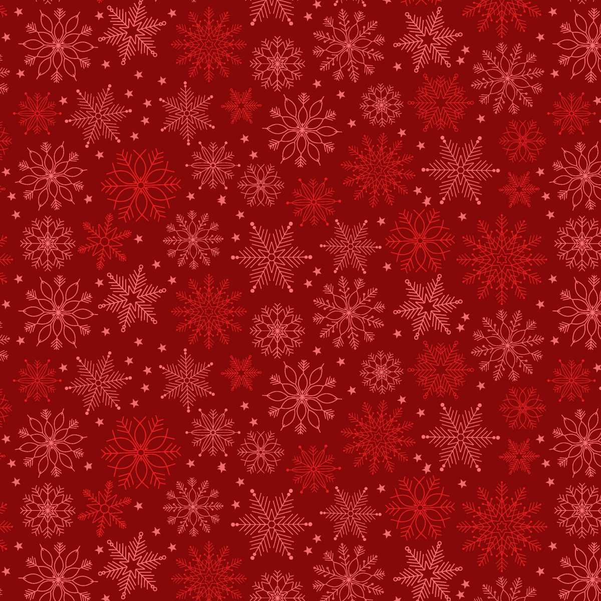 Holly Jolly Calico - 4676-88 Crimson