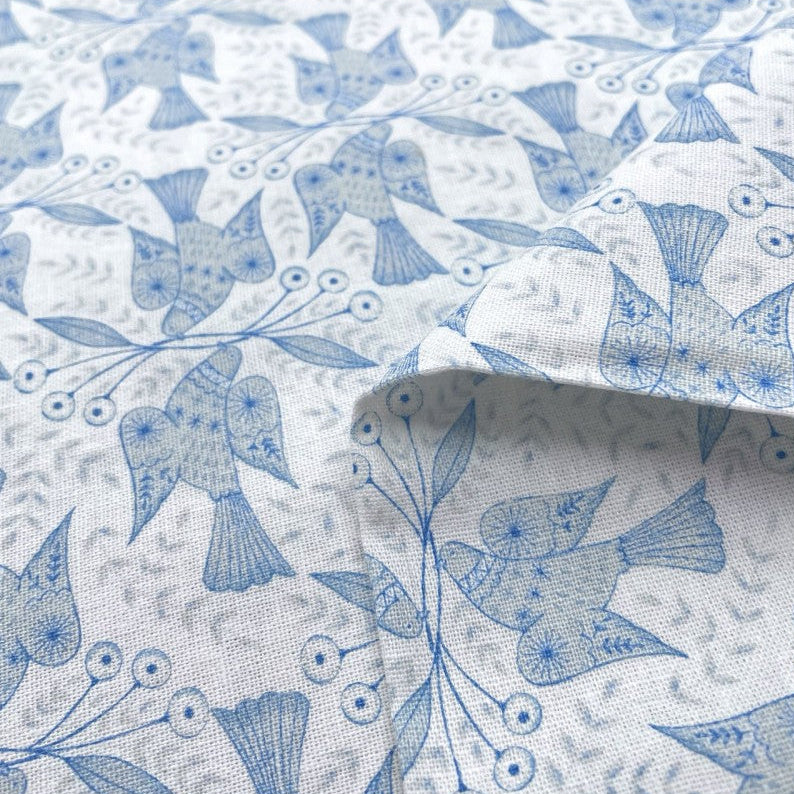 Blossom Quilt Japan - 5011-BL - Bird Blue