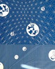 Blossom Quilt Japan - 5040-BL - Takumi Maneki-Neko - blue