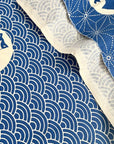 Blossom Quilt Japan - 5040-BL - Takumi Maneki-Neko - blue