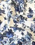 Blossom Quilt Japan - 5042-BL - Kobayashi Canvas Blue Flowers