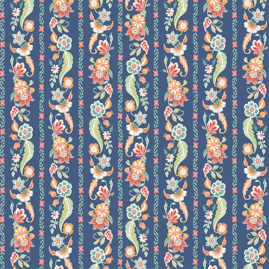 Tapestry - 55057-4 Gilded Garland Soft Blue
