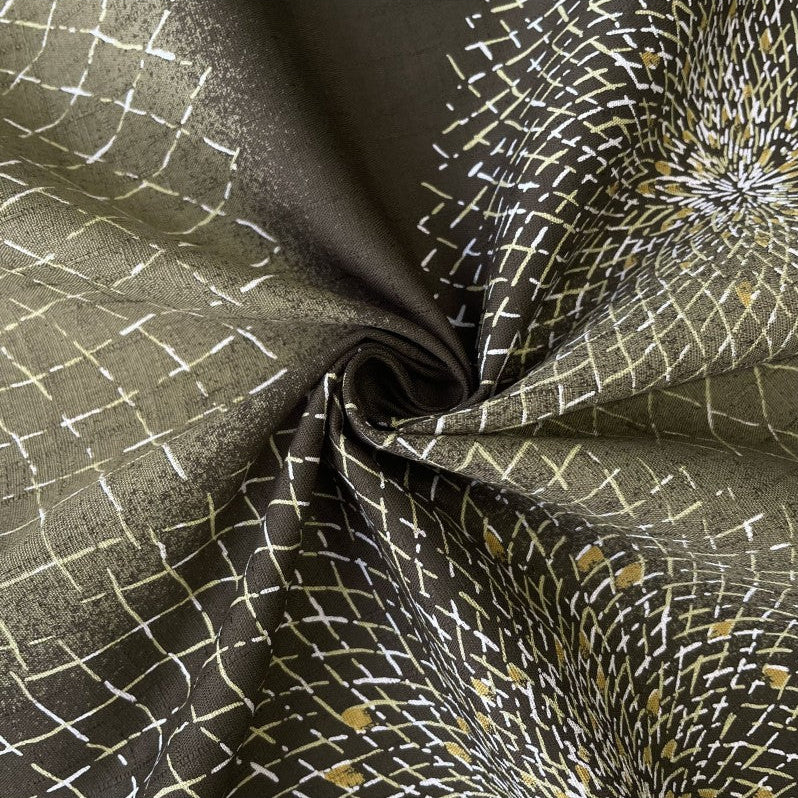 Blossom Quilt Japan - 6014-GR - Kobayashi Green/brown canvas