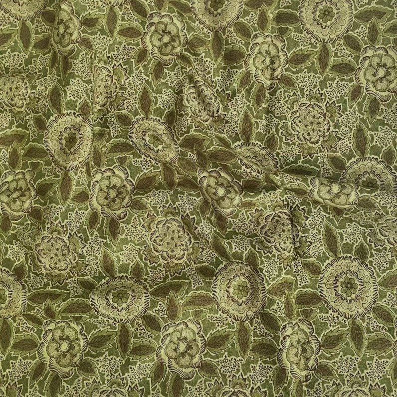 Blossom Quilt Japan - 6016-GR - Flowers Green