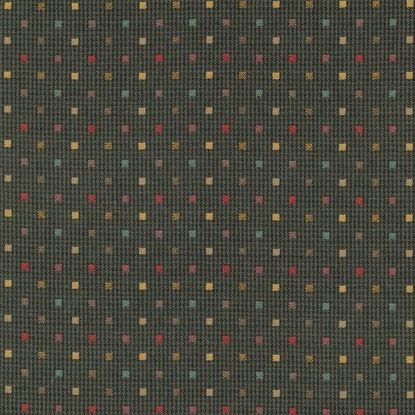 Blossom Quilt Japan - 8015-BLK - Sakizome Dots Dark Green