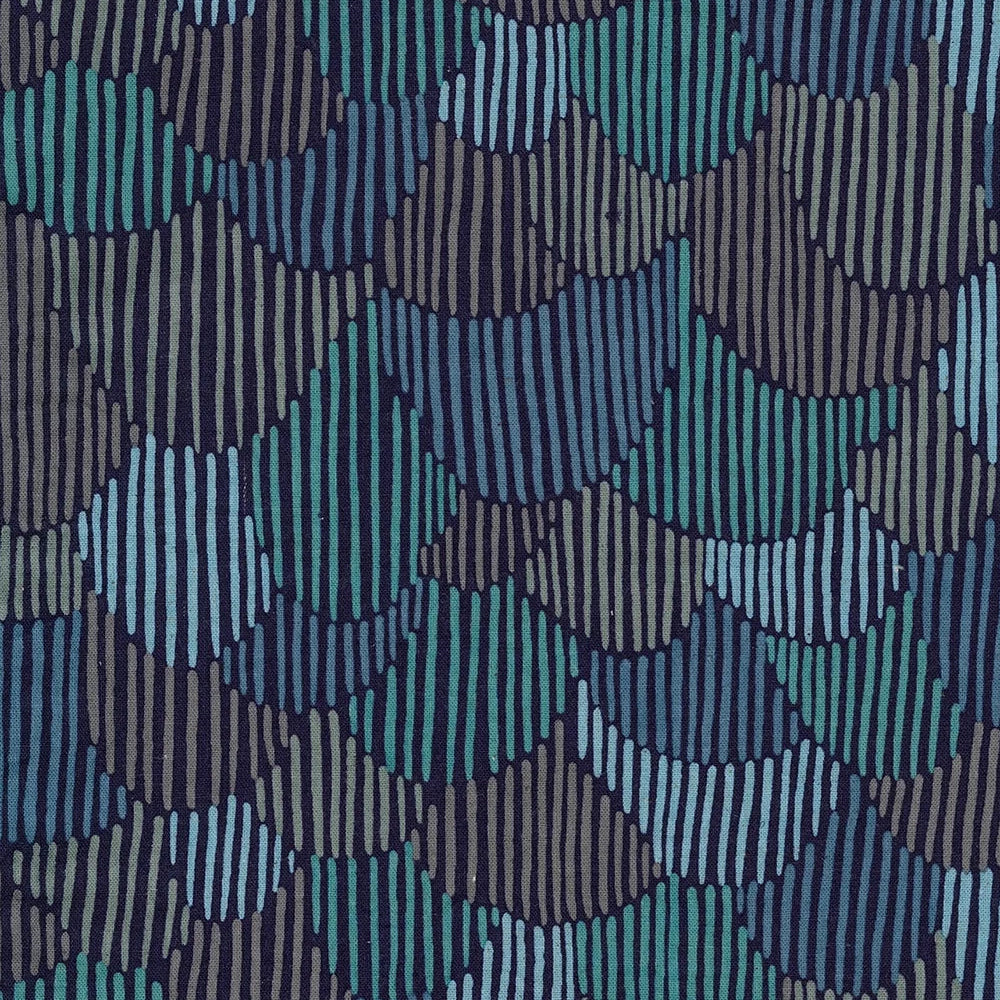 Kokka x bookhou - Pathway Scallops 1440-3B Navy
