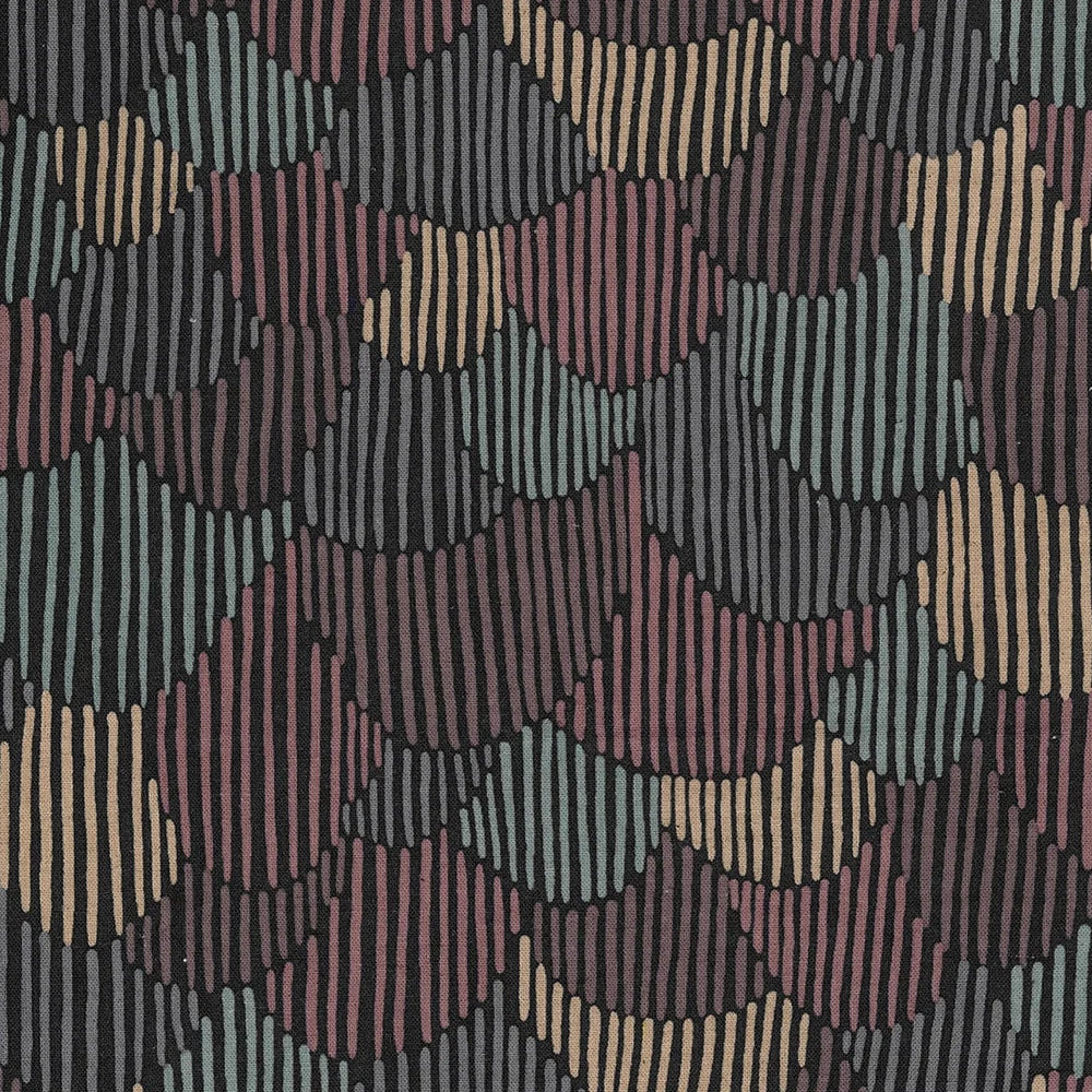Kokka x bookhou - Pathway Scallops 1440-3C Black