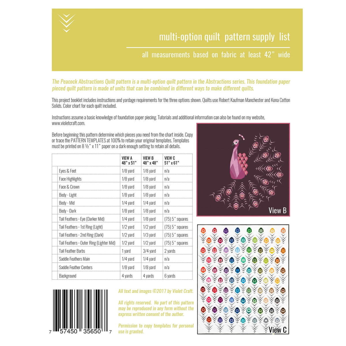 Violet Craft - Peacock Abstractions