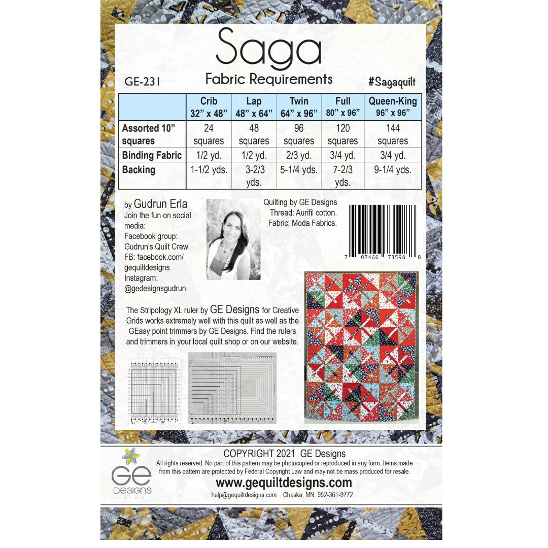 GE Quilt Pattern - Saga