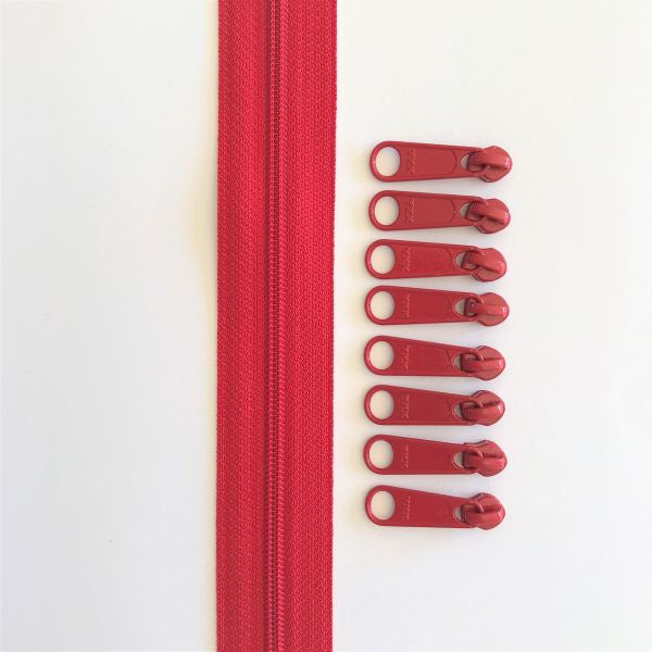 Zipper Röd Zipper Tape - Rød – Blossom Quilt